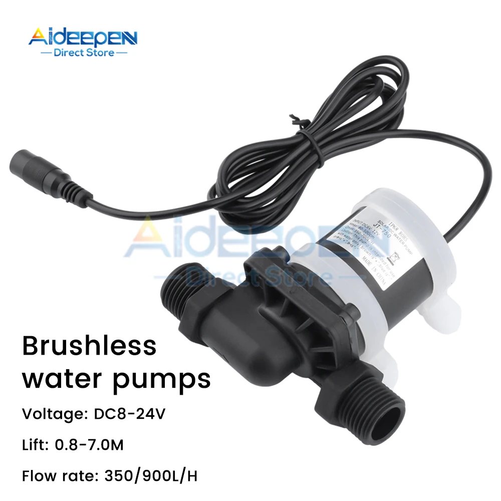 Brushless Solar Motor Bomba de Água Aquecedor de Água Shower Floor Heating Booster Pump Micro Bomba de Água Submersível Jt750 dc 12v 24v
