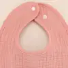 Soft 6 Layers Cotton Gauze Baby Feeding Drool Bib Summer Solid Infants Saliva Towel Burp Cloth For Newborn Toddler Boy Girl Bibs 6