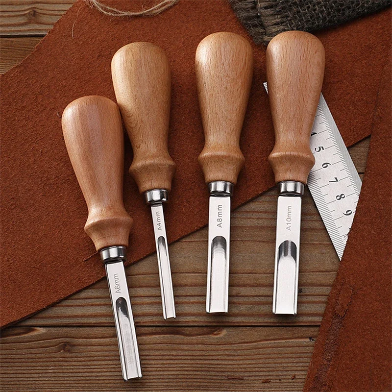 Leather Edge Skiving Beveler Tools 4PCS Wide Leather Craft Edge Beveler Tool Kit Trimmer leather craft tool kit leather craft tool leather craft tools leather tools DIY Craft Tool