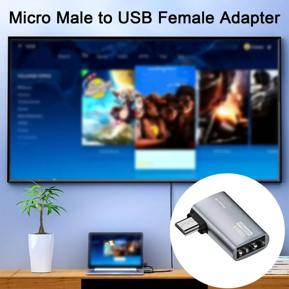 

Adapter for Micro Male to Usb Female High Speed Micro Usb Male to Usb Female Adapter for Plug Play Otg Connector with No Delay