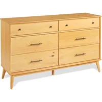 Mid-Century Solid Wood Dresser, 3/6 Drawers Storage Dresser for Living Room Bedroom 1