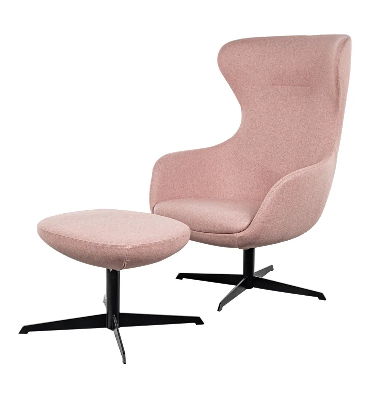 Description Picture 6 of itemItalian Minimalist Casual Single Living Room Sofa Chairs With Footstool Designer Nordic Rotating Leisure Lounge Chair Furniture
