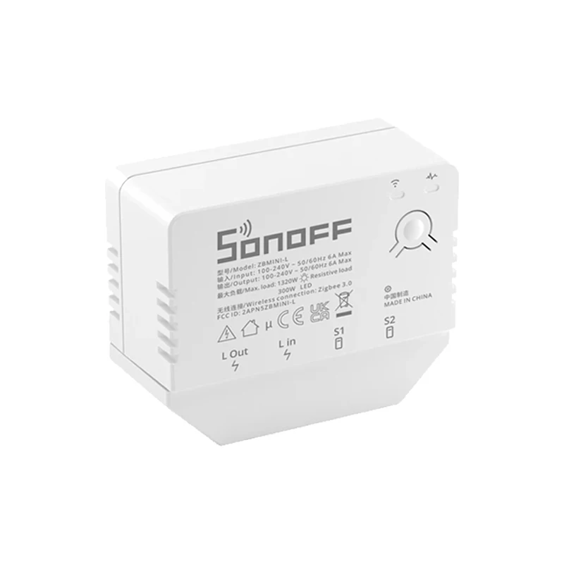 SONOFF ZBMINI-L ZigBee Smart Switch No Neutral Wire Required Mini 2-way Switch For Alice Alexa Google Home Assistant SmartThings