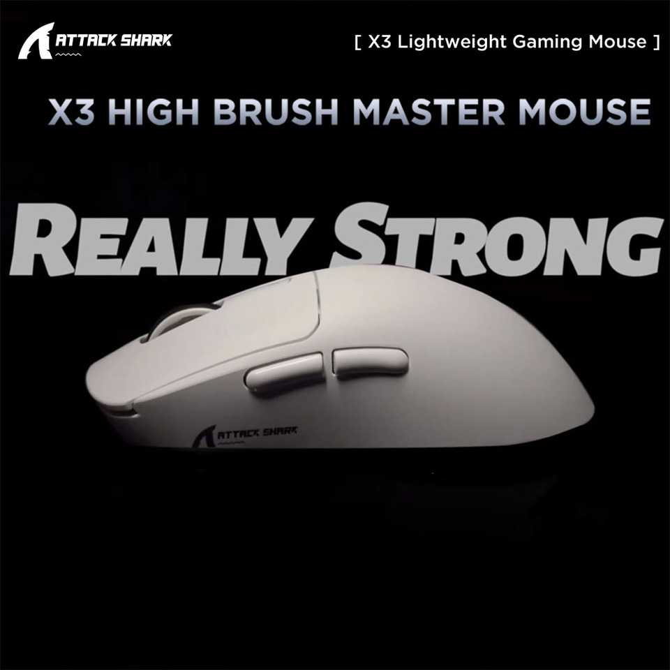 X3 PixArt PAW3395 49g Lightweight Mouse Wiredless Tri-Mode Connection, 26000dpi, 650IPS, Macro Gaming Mouse