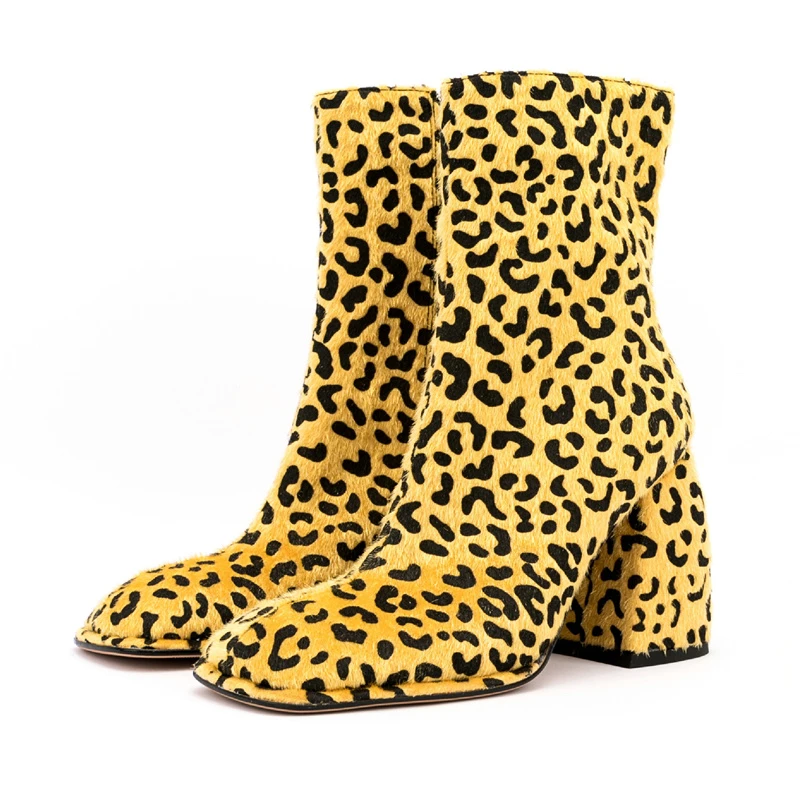 leopard print boots flat