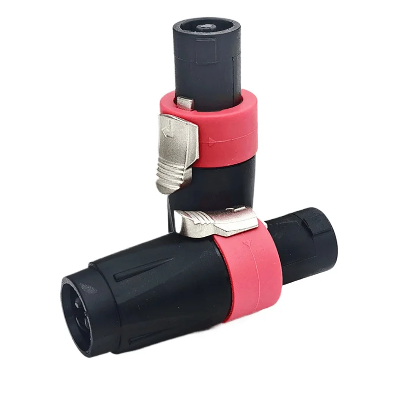 Rote Farbe 4 Stück NL4FX Professioneller Vierkern-Lautsprecherstecker aus reinem Kupfer für Line-Array-Lautsprecheranschluss – Detail 7