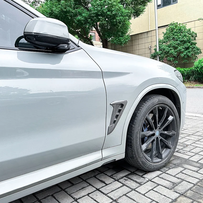 BMW X3 X4 G01 G02 M 스포츠 2018-2023+ 차량용 사이드 펜더 스포일러 윈드 나이프 사이드 길즈 에어 벤트 장 사이드 윙 스티커