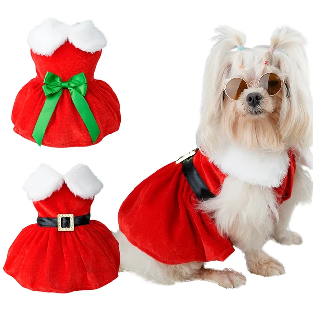 Vestidos Ropa Perrita Perrita Chihuahua Vestido De Navidad Para