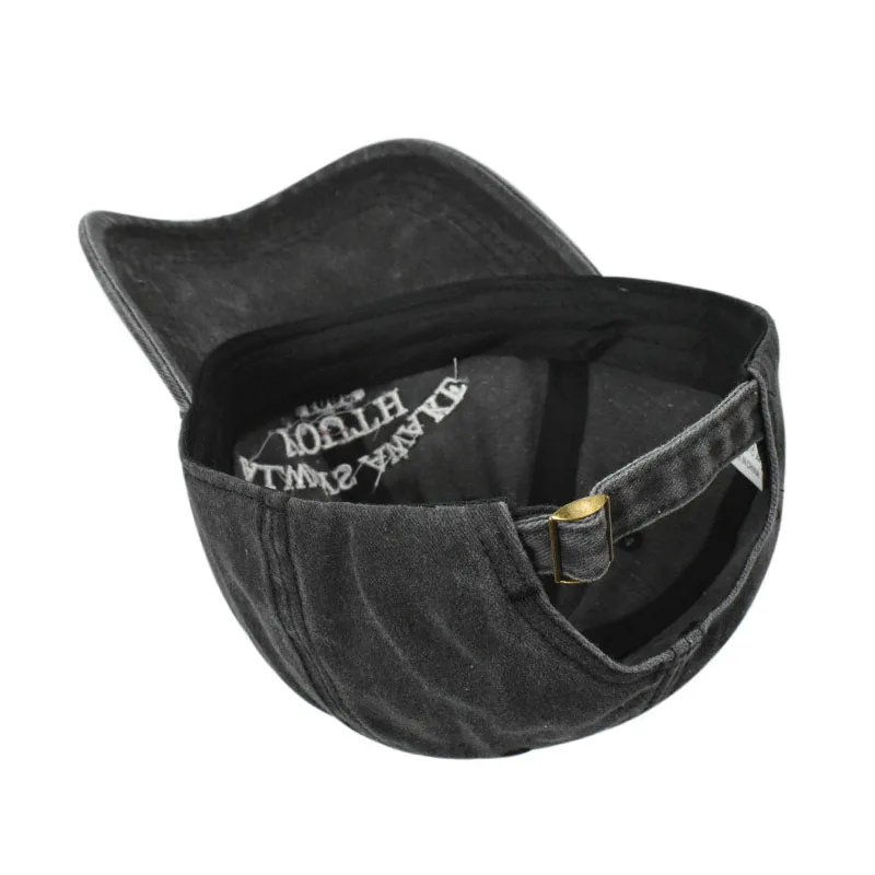 للجنسين قبعات قطنية مغسولة رسالة التطريز خمر قبعة...