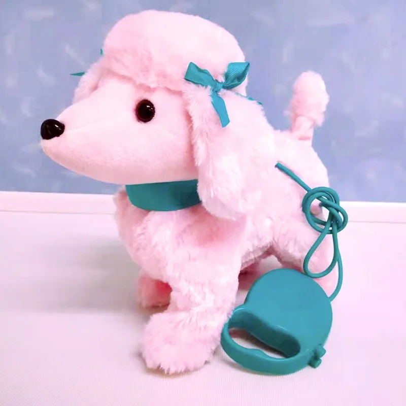 Robot pies zabawkowa smycz sterowana elektroniczna pluszowy szczeniak kora na spacer muzyka elektroniczna zwierzę śpiewa piosenkę prezent urodzinowy dla dziecka