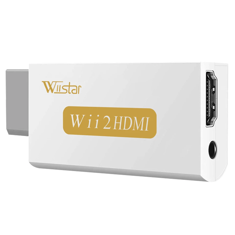 Wiistar Wii to HDMI Converter Wii2HDMI Adapter 1080P +3.5mm Audio Output video converter