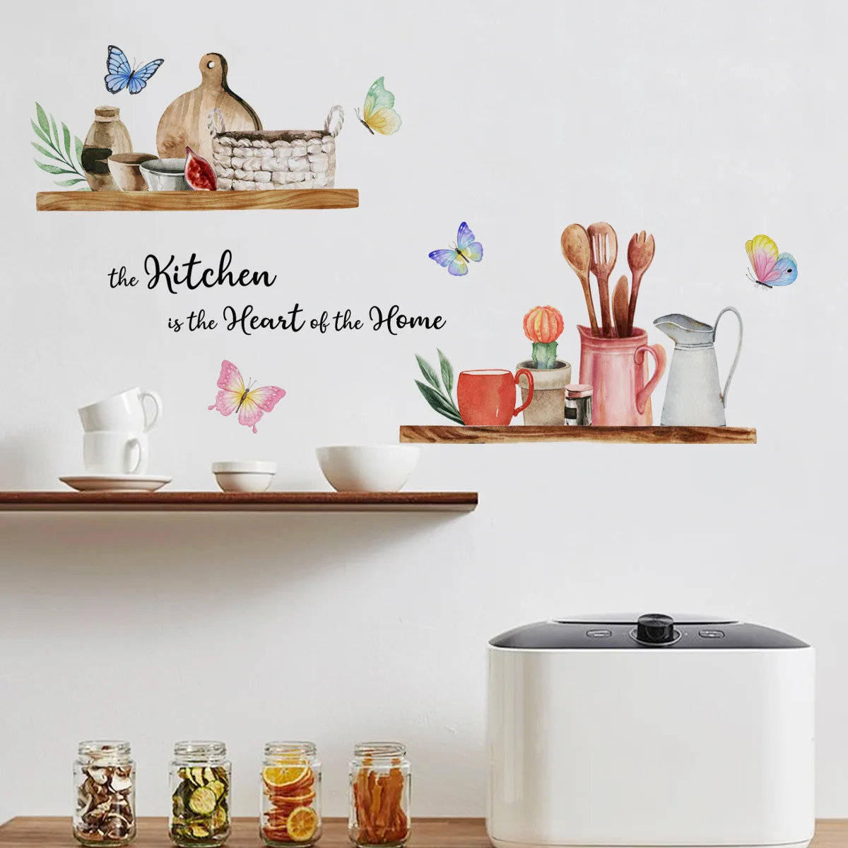 Vinyl Wall Art Kitchen Butterfly Wall Decals Kitchen Stickers for Inspirational Wall