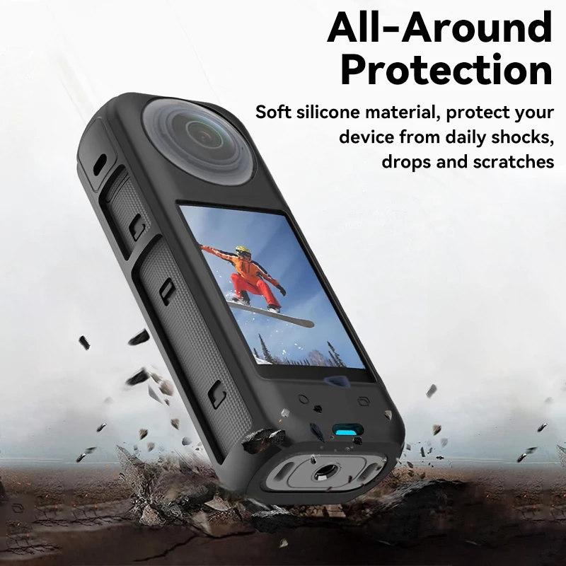 Silicone Protective Case for Insta360 X5 Lens Cap...