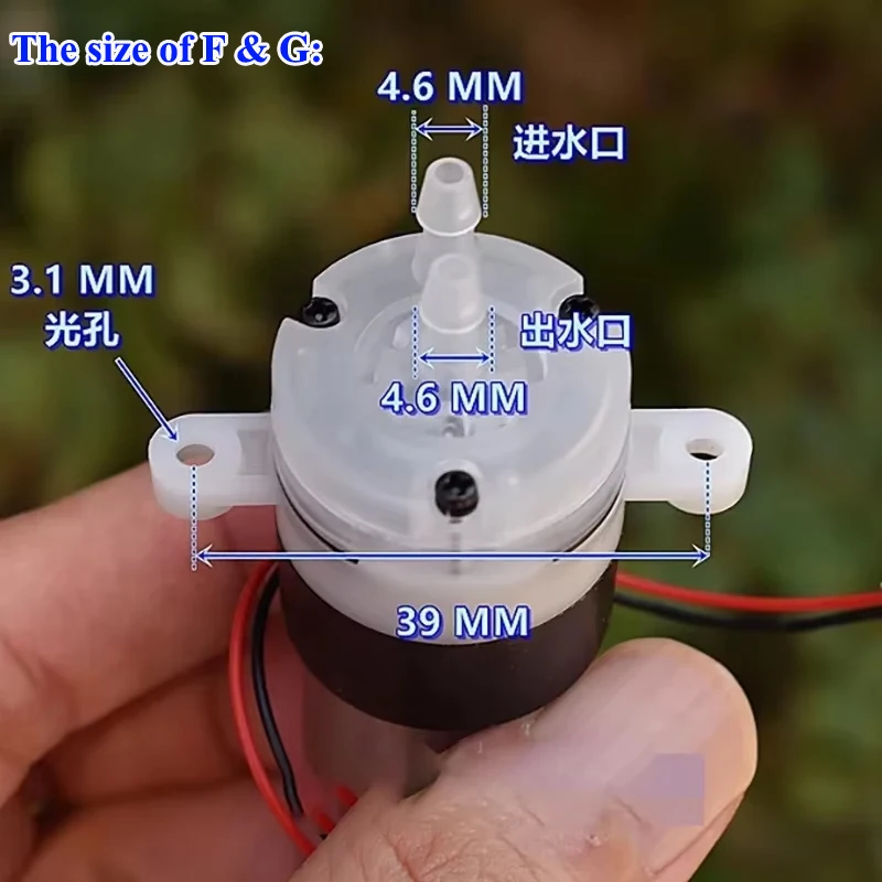 DC 3V 3.7V 5V 6V Micro 310 Motor Diaphragm Water Pump Self Priming Suction Pump for Pet water Dispenser Humidifier Liquid Transfer Pump
