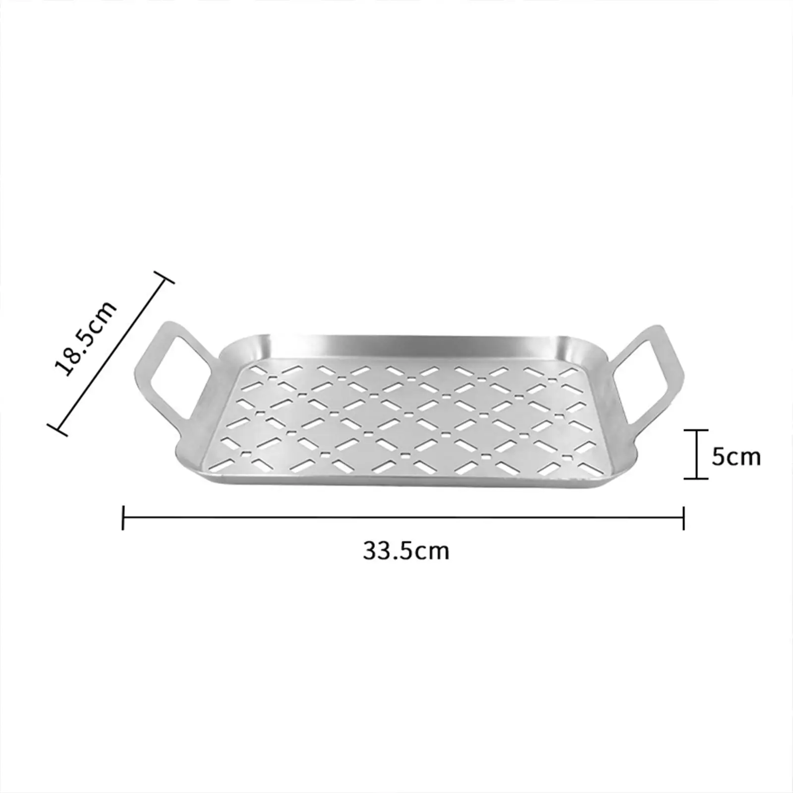 Stainless Steel Grill Topper Vegetable Grill Basket Outdoor Grill Cookware Barbecue Tray Grilling Pan for Vegetables Seafood