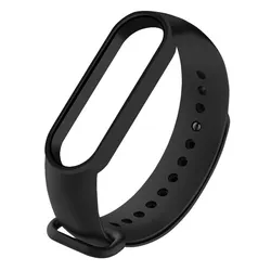 Xiaomi Mi Band Silicone Sport Strap Replacement Bracelet for M5 M6 M7 (Black)