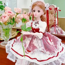 

60cm Large White Lace Lolita Fashion Doll Dress for Outfits Clothes for BJD Doll Party Gown Gifts for Children Play House Toys
