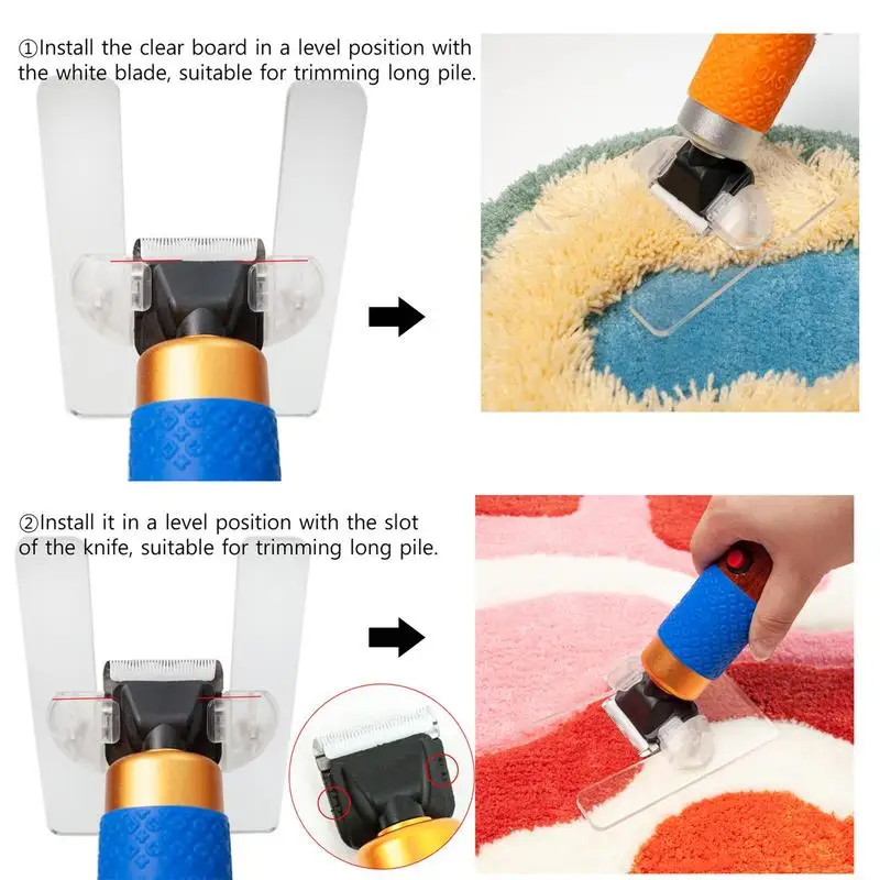 카펫 트리머 러그 터프팅 홀더 베이스 아크릴 전단 기계 베이스용 전단 가이드 투명 가정용 러그 유니폼 유지