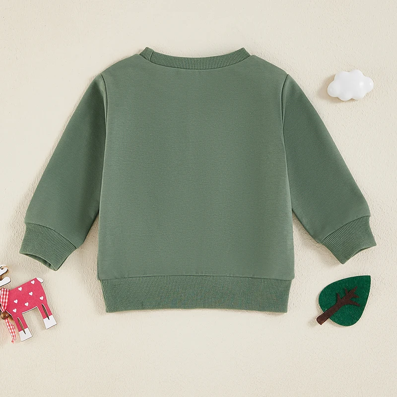 Toddler Baby Girls Boys Halloween Sweatshirts Long Sleeve Crew Neck Pumpkin Embroidery Pullovers Toddler Warm Tops