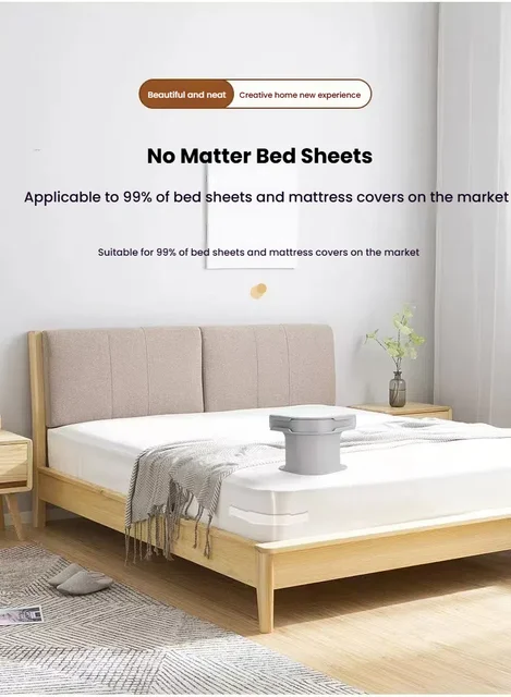 GASLIKE Bed Sheet Holder Straps - 4 Pack Anti-Slip Corner Grippers, Heavy Duty, Easy Install For All Mattress Sizes