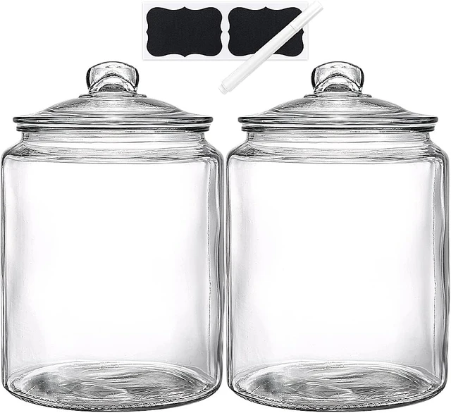 Gallon Glass Jars with Lids, Large Glass Storage Jars Set of 2, Heavy Duty  Glass Canisters for Kitchen, Perfect for Flour, Sugar - AliExpress