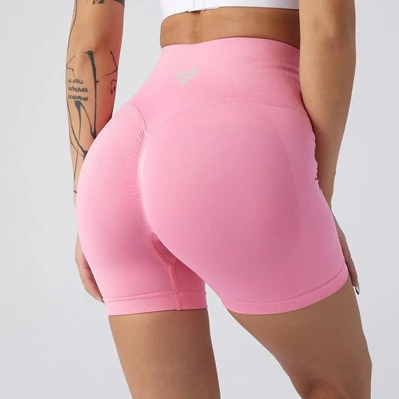Women Workout Gym Short Scrunch Butt Booty Shorts High Waist Yoga Short Workout New Core Scrunch Seamless Shorts Pump