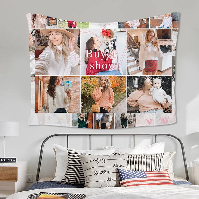 Your Picture Blanket Cover Coral Fleece Plush Customized DIY Print on Demand Dropshipping Warm Throw Blankets for Bed Bedspread 5