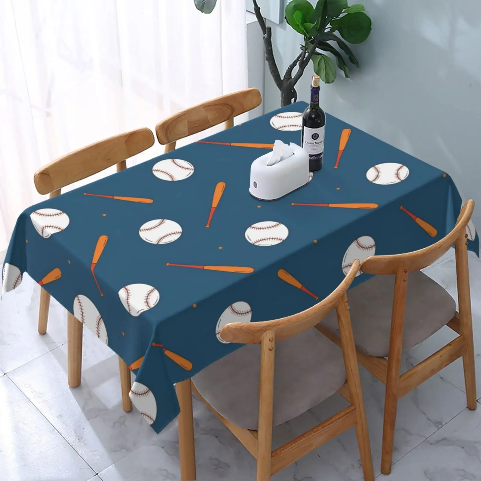 

Rectangular table waterproof table cloth Picnic table cloth 54 x 72 inch washable camping table cloth polyester