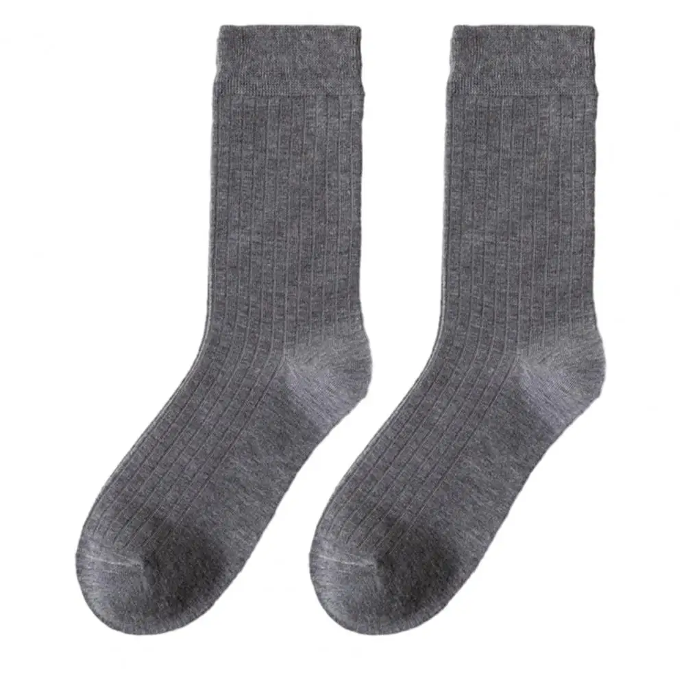 

Solid Color Men Socks Men's Business Socks with High Elasticity Anti-slip Features Breathable Cotton Material for Sports for A