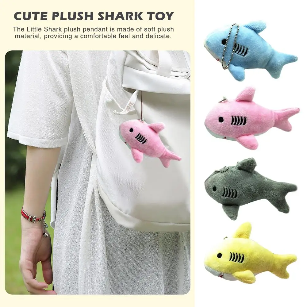 

Kawaii Dazzle Tie-dye Shark Plush Toy Variety Colors Companion Figure Action Shark Children's Doll Send Ragdoll Children D6E8