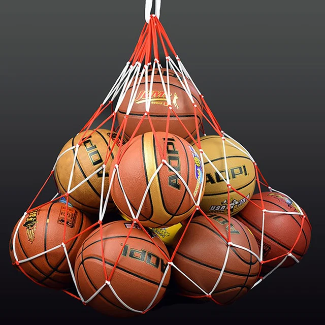 Portable Carry Net Bag Balls Volleyball Durable Standard Nylon Rope Storage Ball Bag Thread Soccer Basketball Hoop Mesh Net 5