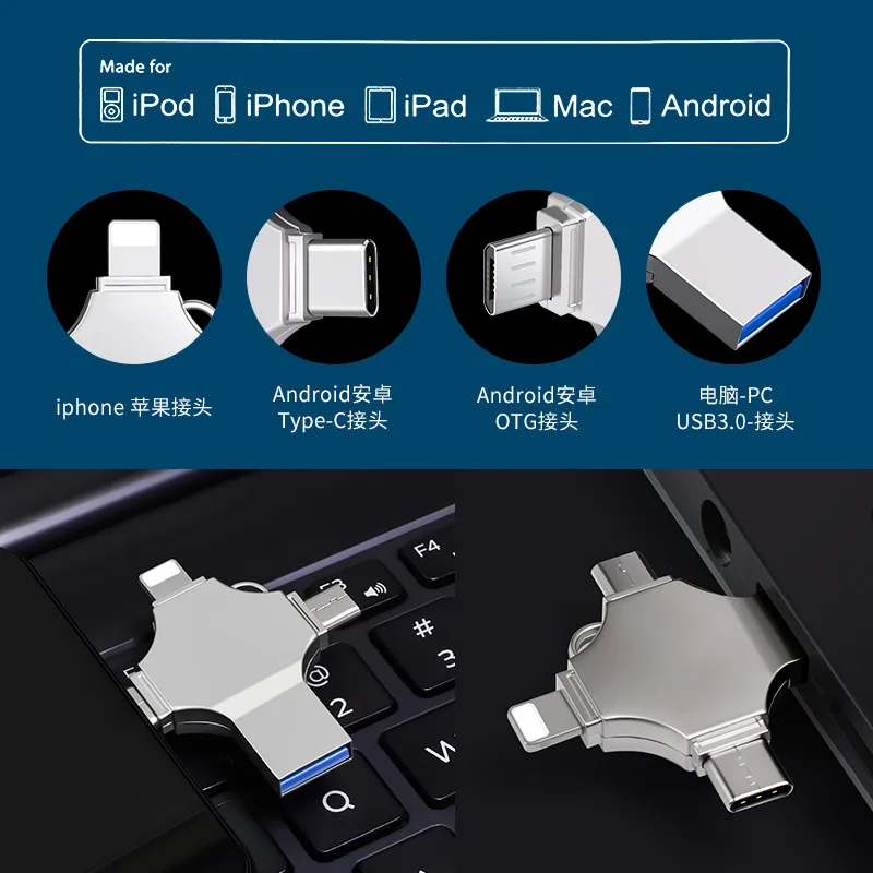 ο 귣   ΰ ũν Ż OTG ÷ ̺, USB, , CŸ, ȵ̵ ̽, 4 in 1, 128GB, 64GB, 32GB, 16GB