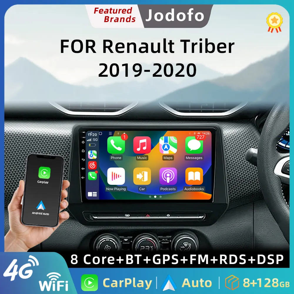 

Car Radio Multimedia Player 1280*720 Android 12 9 Inch For Renault Triber 2019-2020 Navigation GPS Heat unit Wireless carplay 4G