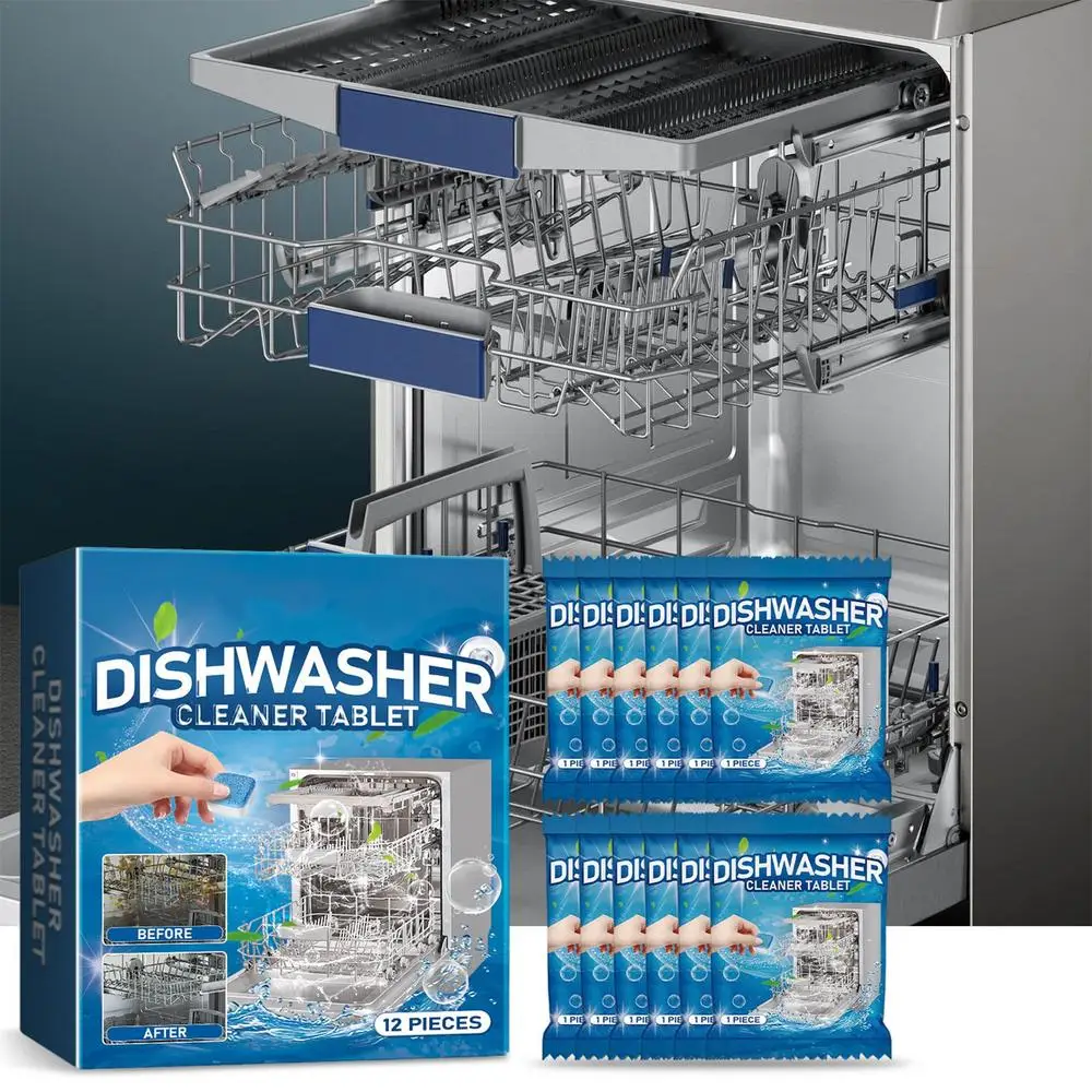 Description Picture 3 of itemClean And Clear Dishwasher Tablets 12PCS Dishwasher Cleaner Tablets Removal Of Odors Cleaner Clean Dish Washer Tablets Deep