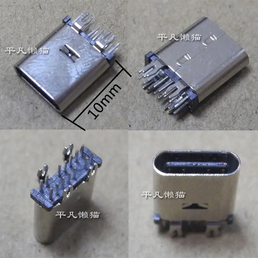 

Free shipping For vertical Type - C USB3.1 mother a 14 pin pin connector 14 p L = 10 mm charging interface