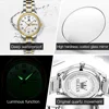 OLEVS Luxury Quartz Watch for Women Stainless Steel Watch Luminous Waterproof Week Date Elegant Dress Ladies Wristwatch 5567 4