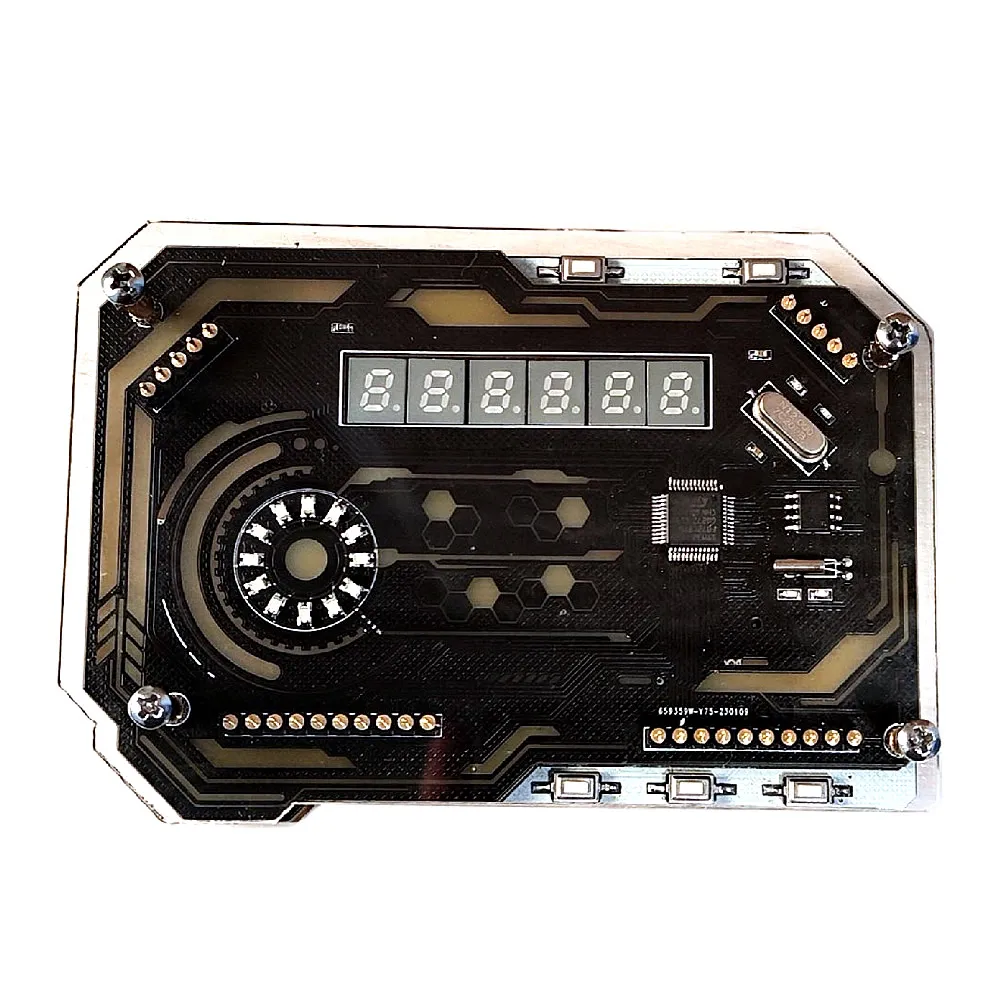 Desktop RGB clock, self-made RGB ornaments, e-sports room ornaments, light pollution clock 5