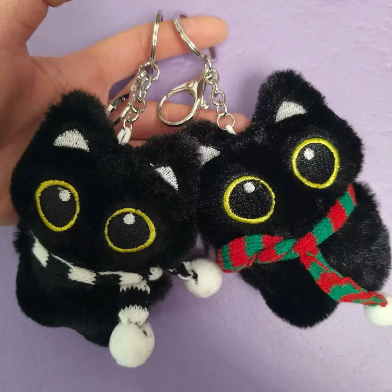 10cm Cute Black Cat Plush Toy Doll Small Pendant Cuddly Pillow Cushion For Boy Girl Birthday Gifts
