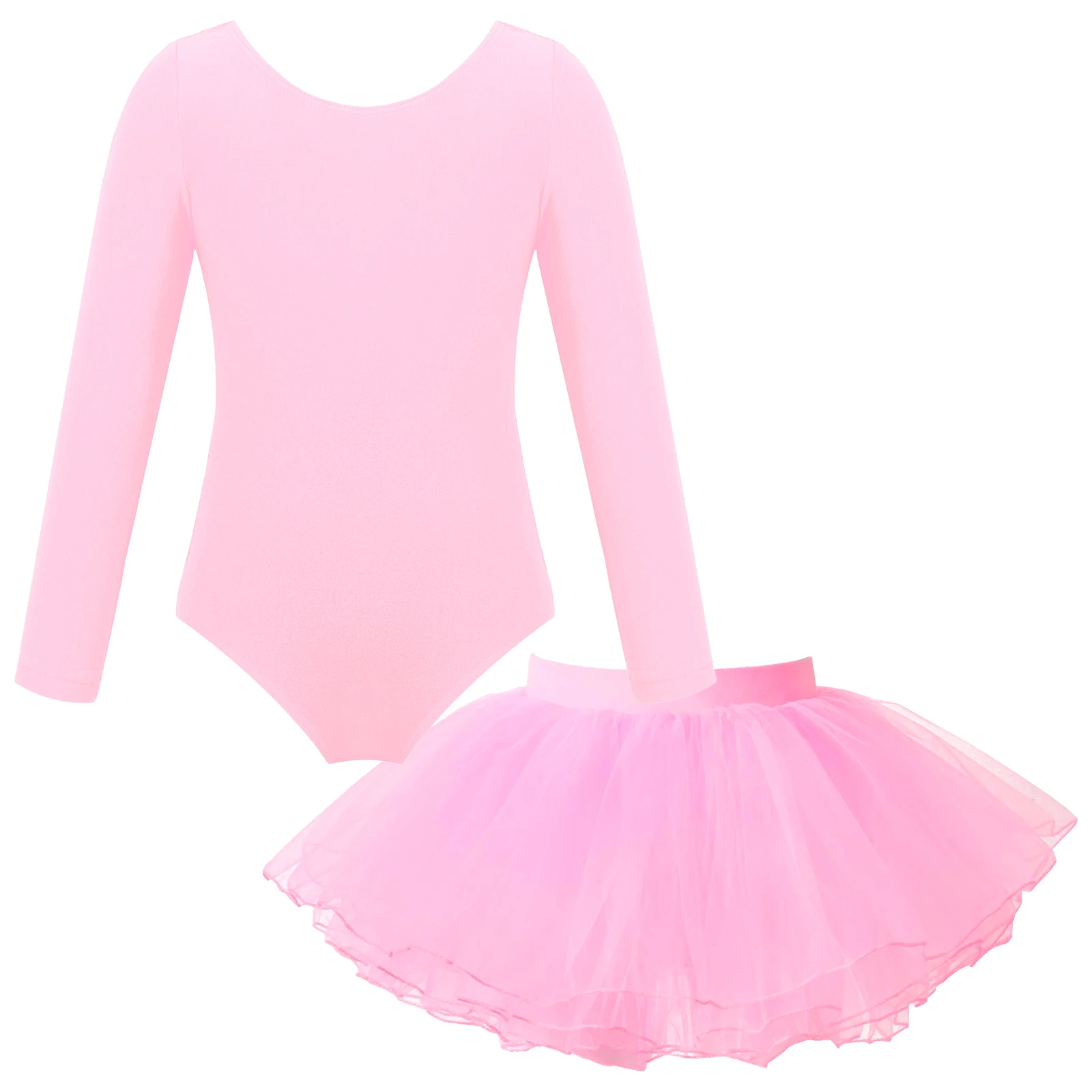 Body Danza Classica Con Gonna – MdnMd Maniche Corte, Per Bambine E Ragazze, Cotone E Spandex, Ideale Per Ginnastica E Esami - 3