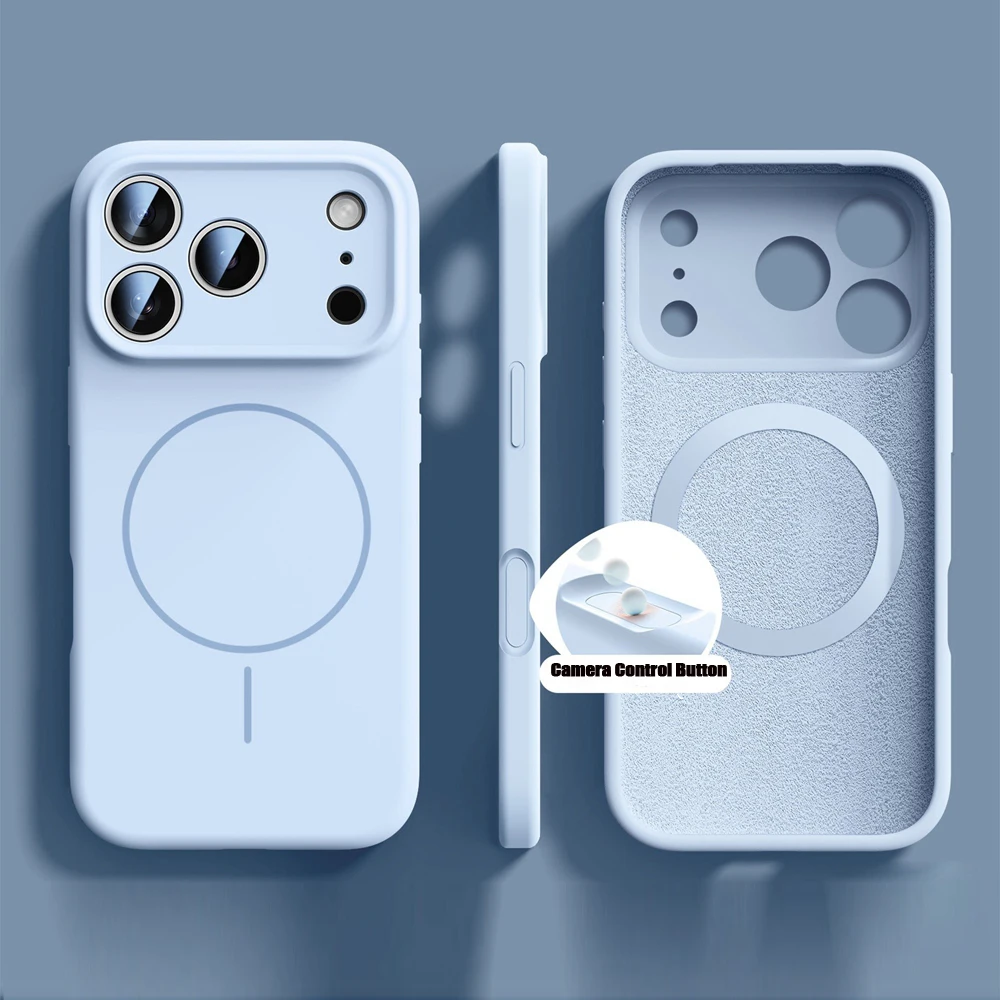 ตัวเลือกสินค้า เคสซิลิโคนเหลวสีส้มสำหรับ iPhone 17 Pro Max พร้อมชาร์จ Magsafe