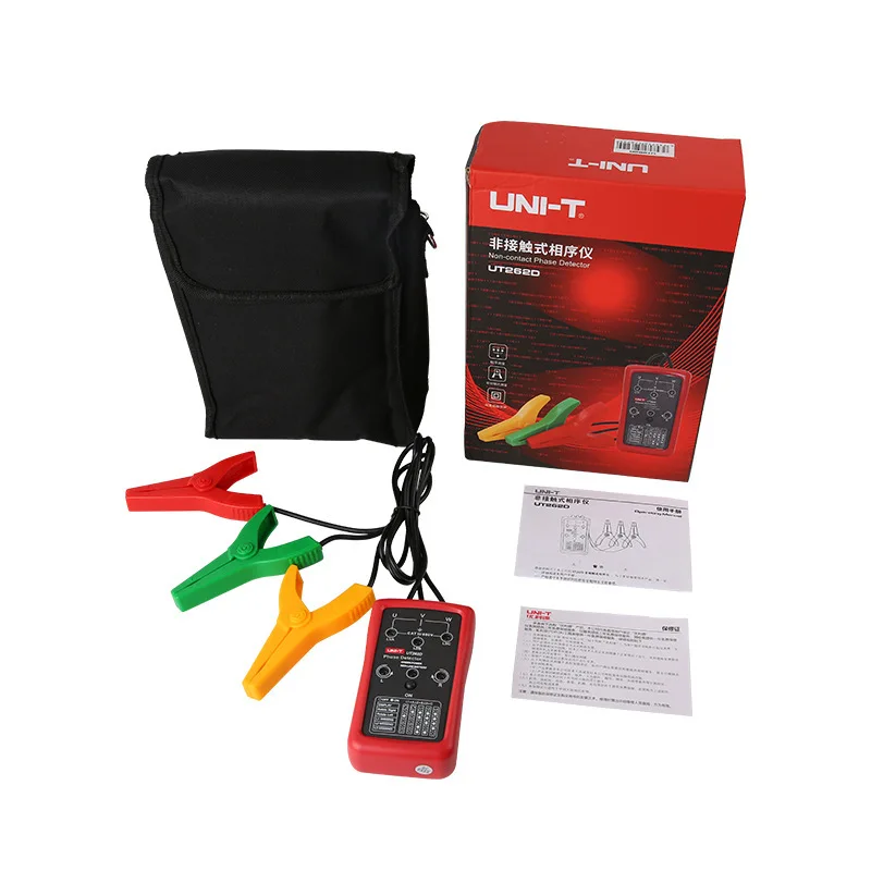 

UT262D Бесконтактный измеритель последовательности фаз, трехфазный фазометр переменного тока, измеритель фазовой последовательности, детектор фазометра