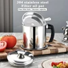 1.4 L Oil Strainer Pot Fine Mesh Fast Filtering With Lid Stainless Steel Frying Bacon Fat Oil Storage Container Kitchen Supplies 1
