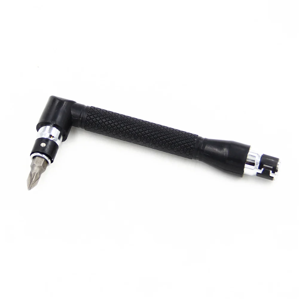Black L type 1/4 hexagon screwdriver bit 90 degree double-end handle wrench tool image 5