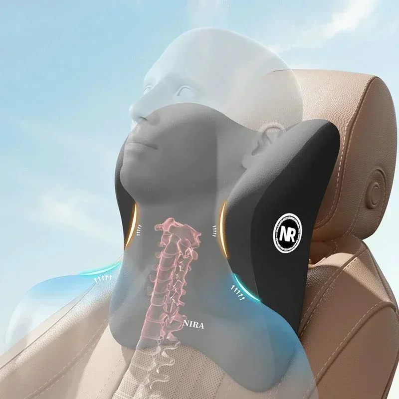 New Car Lumbar Support Pillow Memory FoamAuto Neck Pillow Waist Support Removable Washable Backrest Universal Vehicle Cushion