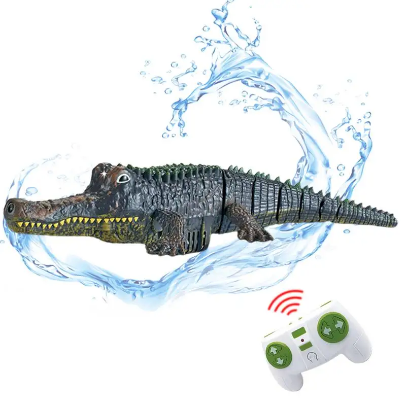 

Alligator Electric Boat Toy Alligator Electric Racing Boat Floating Crocodile Water Decoy RC Crocodile Boat For Swimming Pool