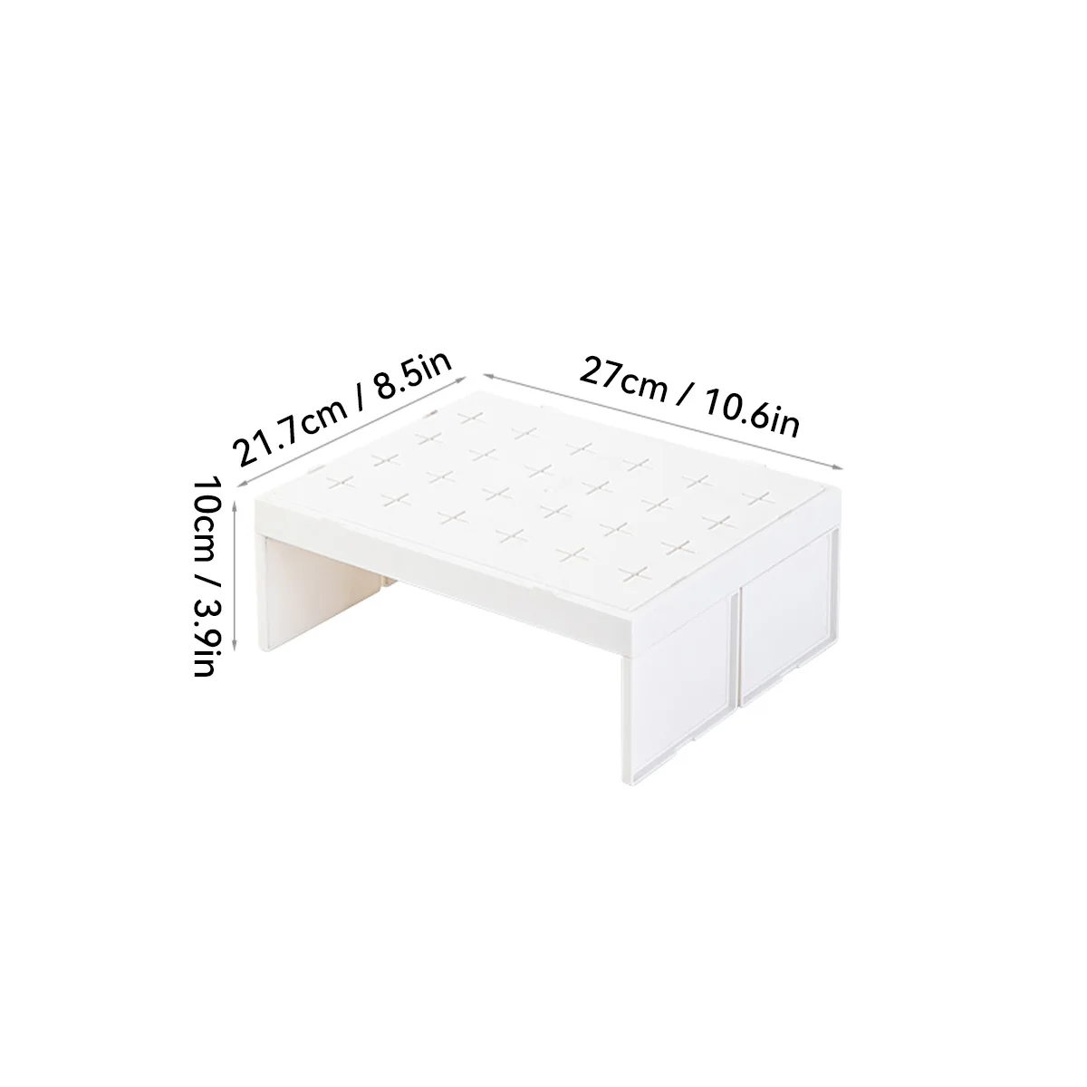 WORTHBUY İstiflenebilir Banyo Rafı Plastik Depolama Rafı Oymalı Tasarım ile Banyo Malzemeleri İçin Yerden Tasarruf Sağlayan Düzenleyici ﻿