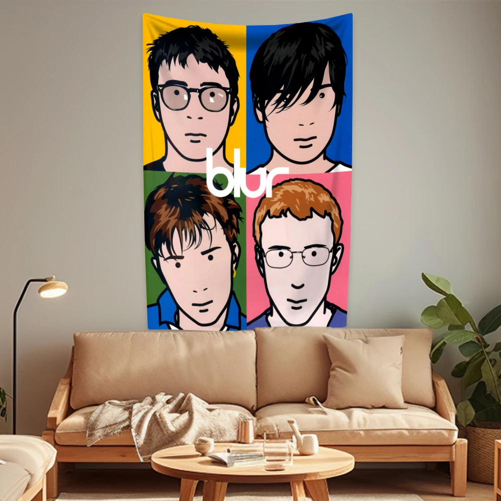 80-90s-british-rock-band-tapestry-pop-music-blurs-indoor-decoration