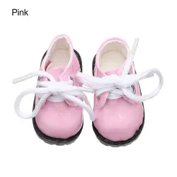Bright Leather Doll Shoes and Mini Clothing Fashion Set (Pink)