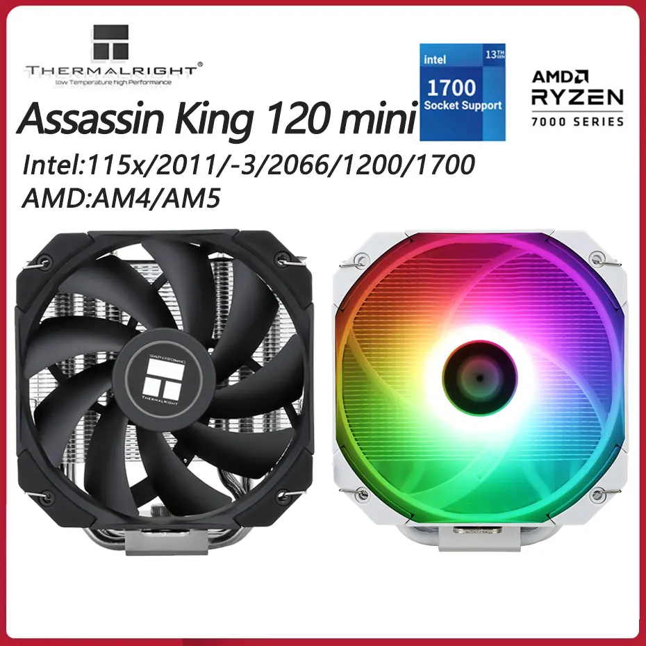 Thermalright Assassin King 120 Mini CPU Air Cooler, 5 Heatpipes