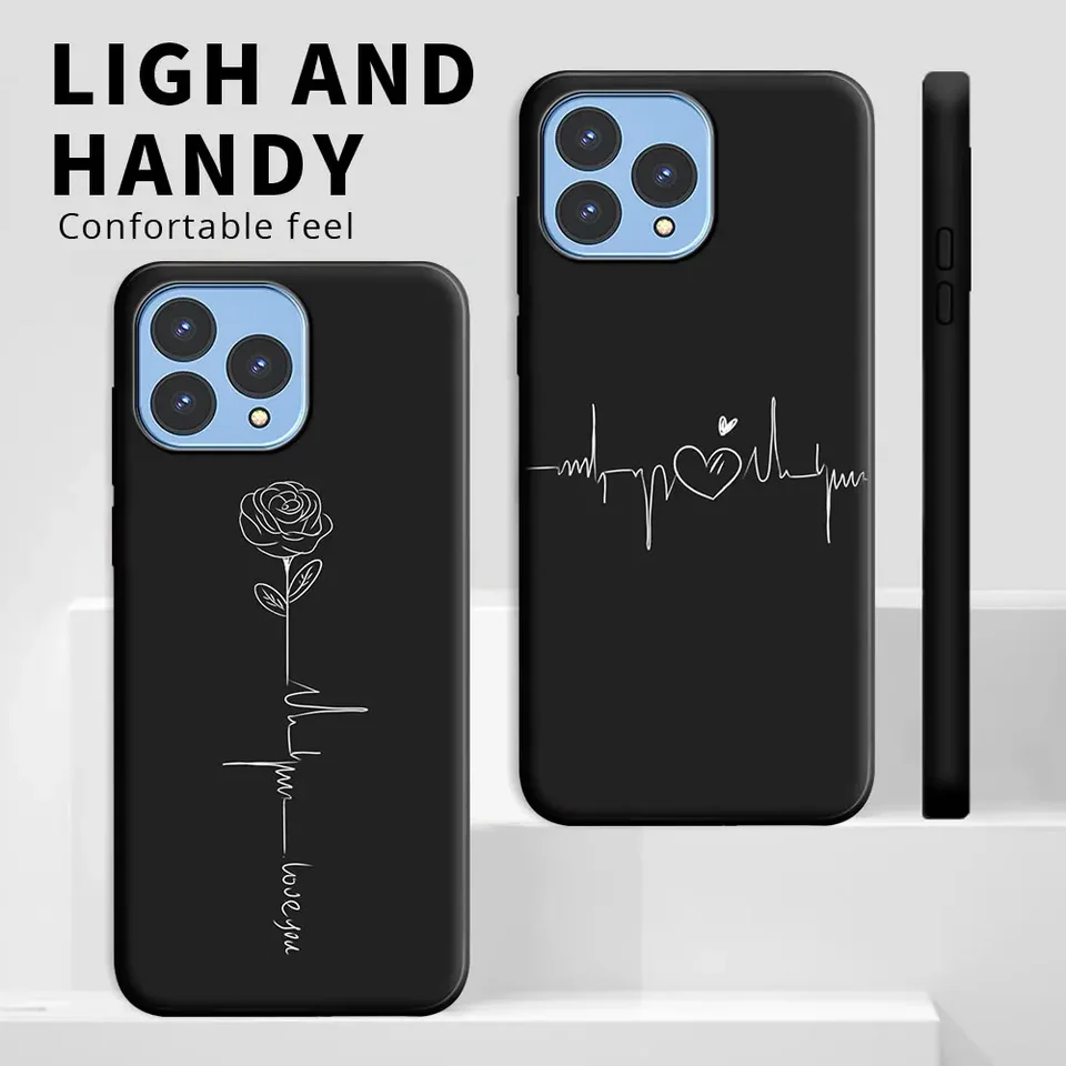 CAXKJE Custodia per Wiko T60 (6.58 Pollice),Nero Cover Silicone Case Thin Morbido TPU Bumper Anti-Scratch Protettiva Case,per T60 Cover - A9